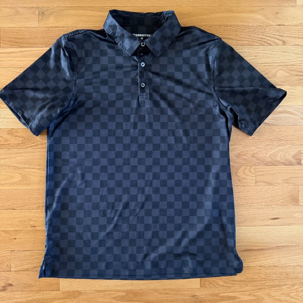 Bearbottom Performance Polo in Black Checkers